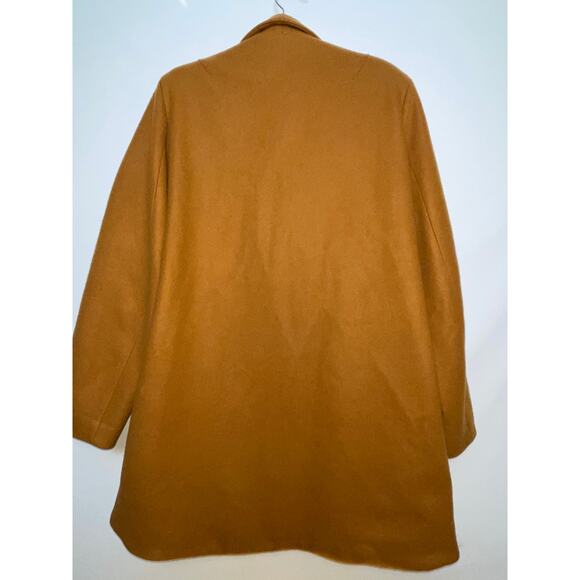 Vila Vicamdom Loose Coat - Size EU 44 (US 12 or XL) - Soft in Warm Gold Color - Picture 2 of 11